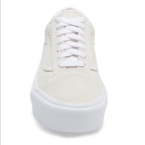 NIB Vans Platform Old Skool Suede in cream size: 9 - Picture 4 of 7